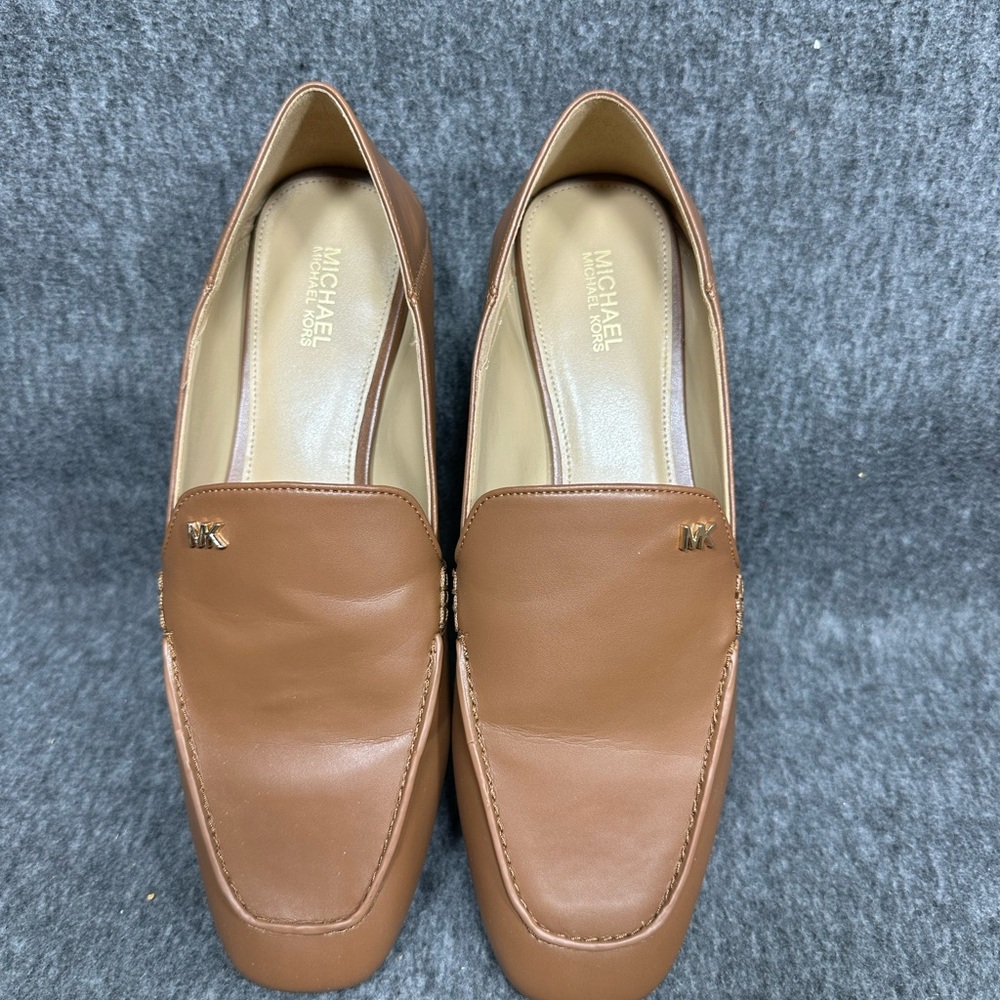 Michael Kors Men's Tan Leather Slip-On Loafers